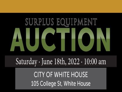 Surplus equipment auction poster