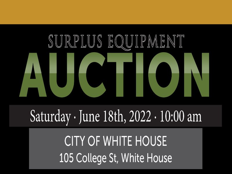 Surplus equipment auction poster